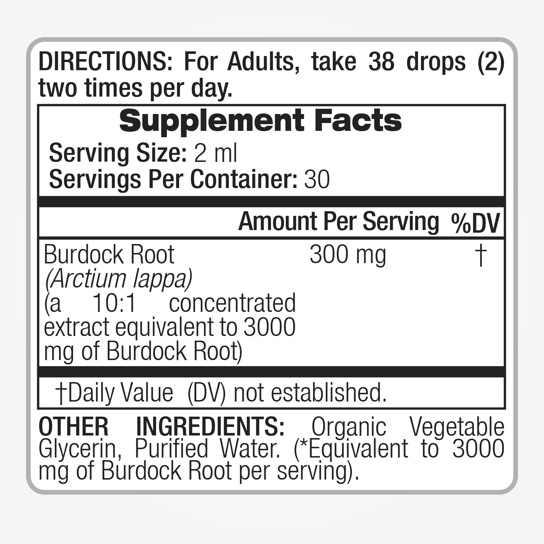 Close-up of burdock root ingredients