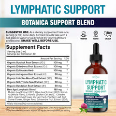Burdock root, echinacea, elderberry and other herbs in the blend