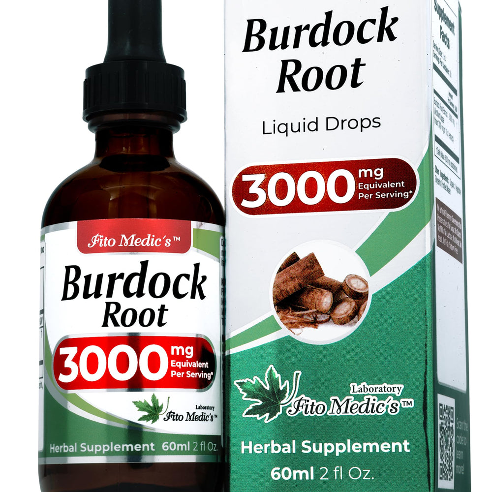 Burdock root tincture bottle, 2 oz