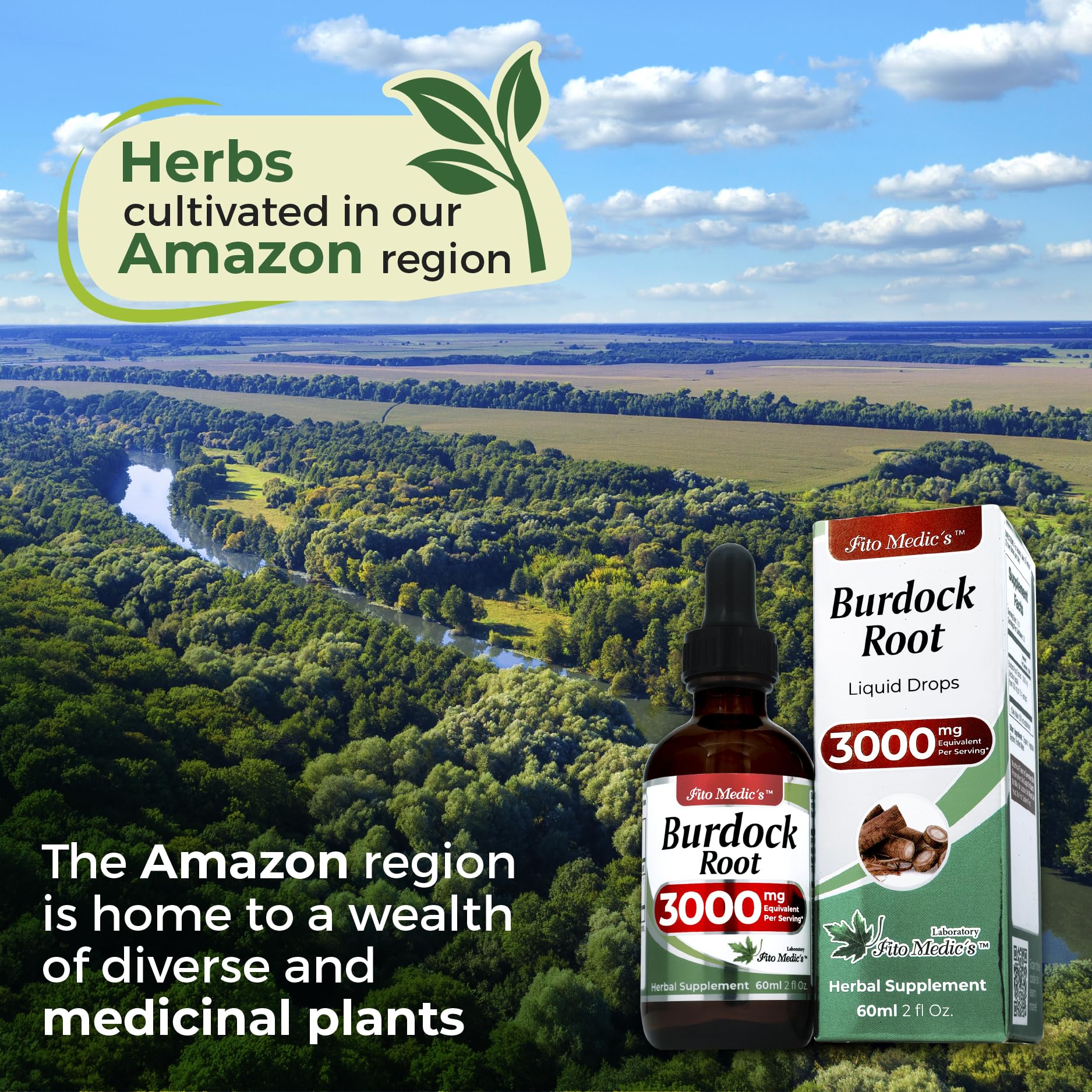 Dropper dispensing burdock root tincture