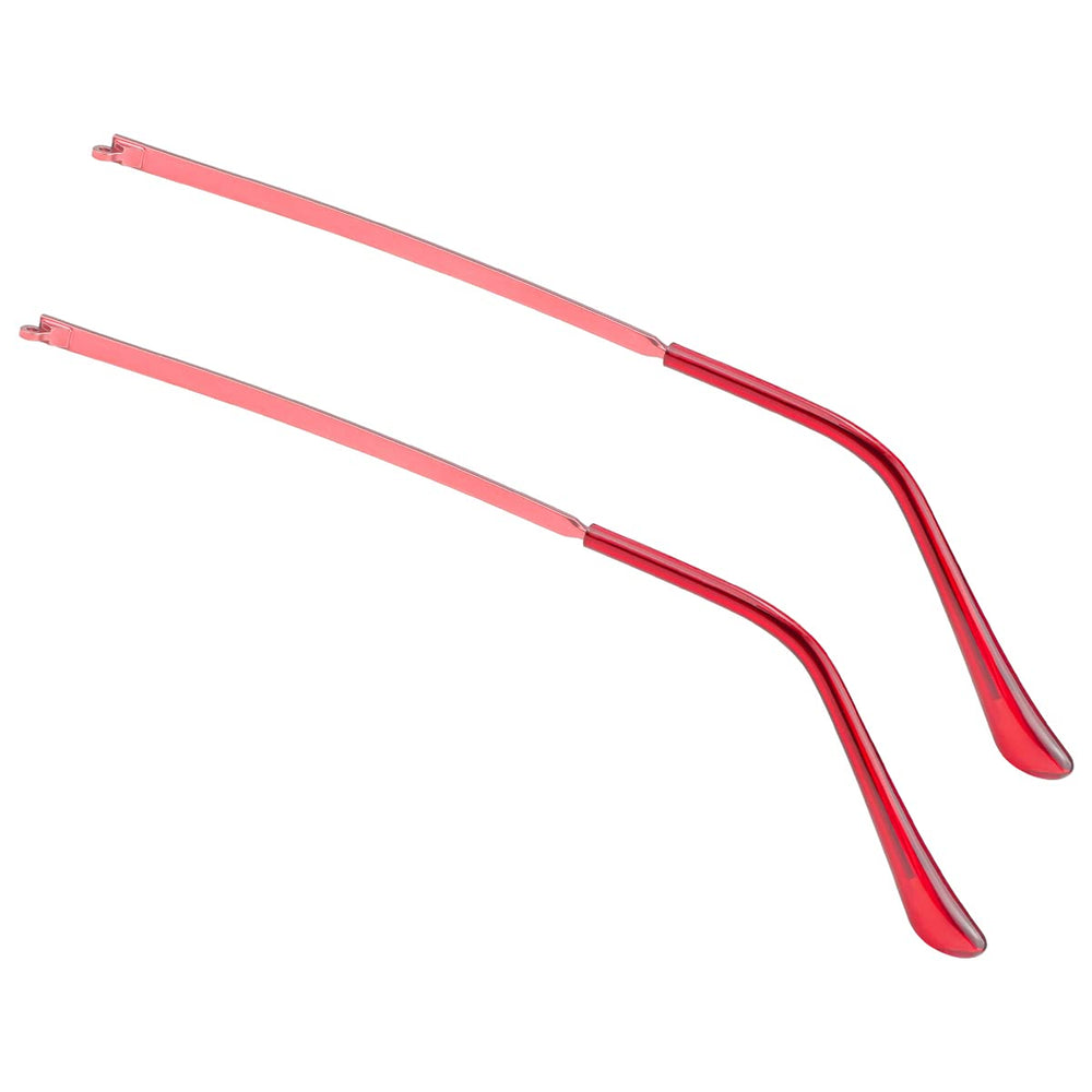 Burgundy metal eyeglass replacement arm – front view