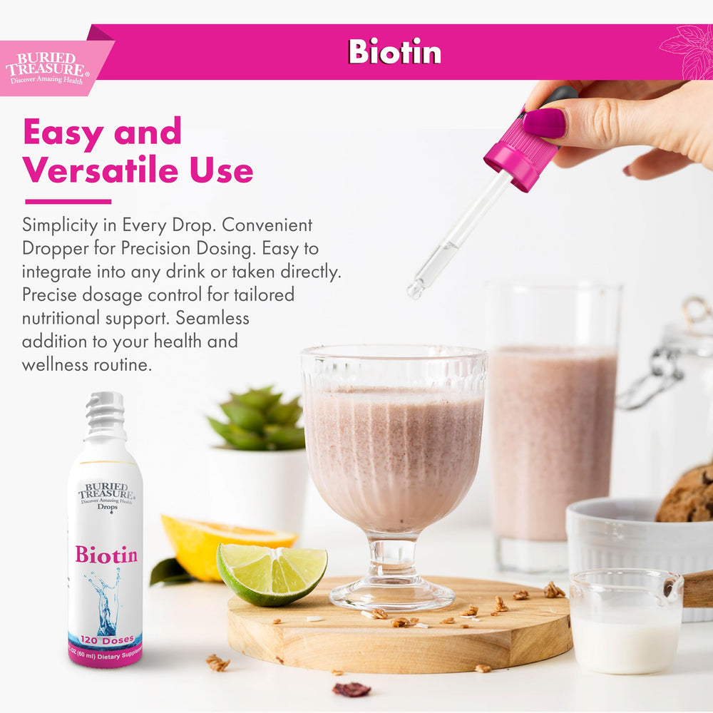 Biotin (Vitamin B7) nutrition label