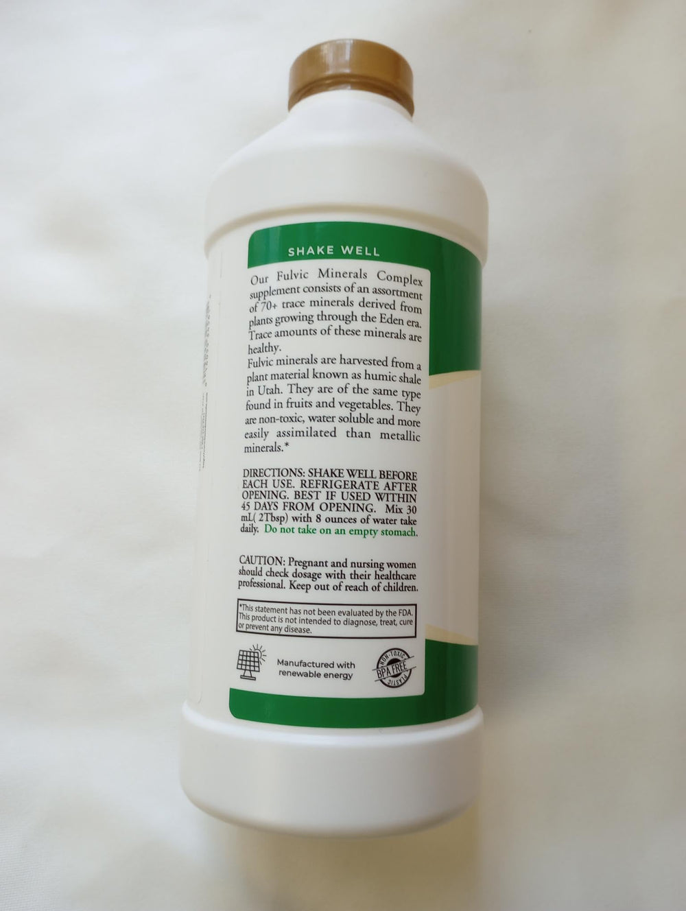 Buried Treasure Liquid Advantage in use adds minerals to daily routines.