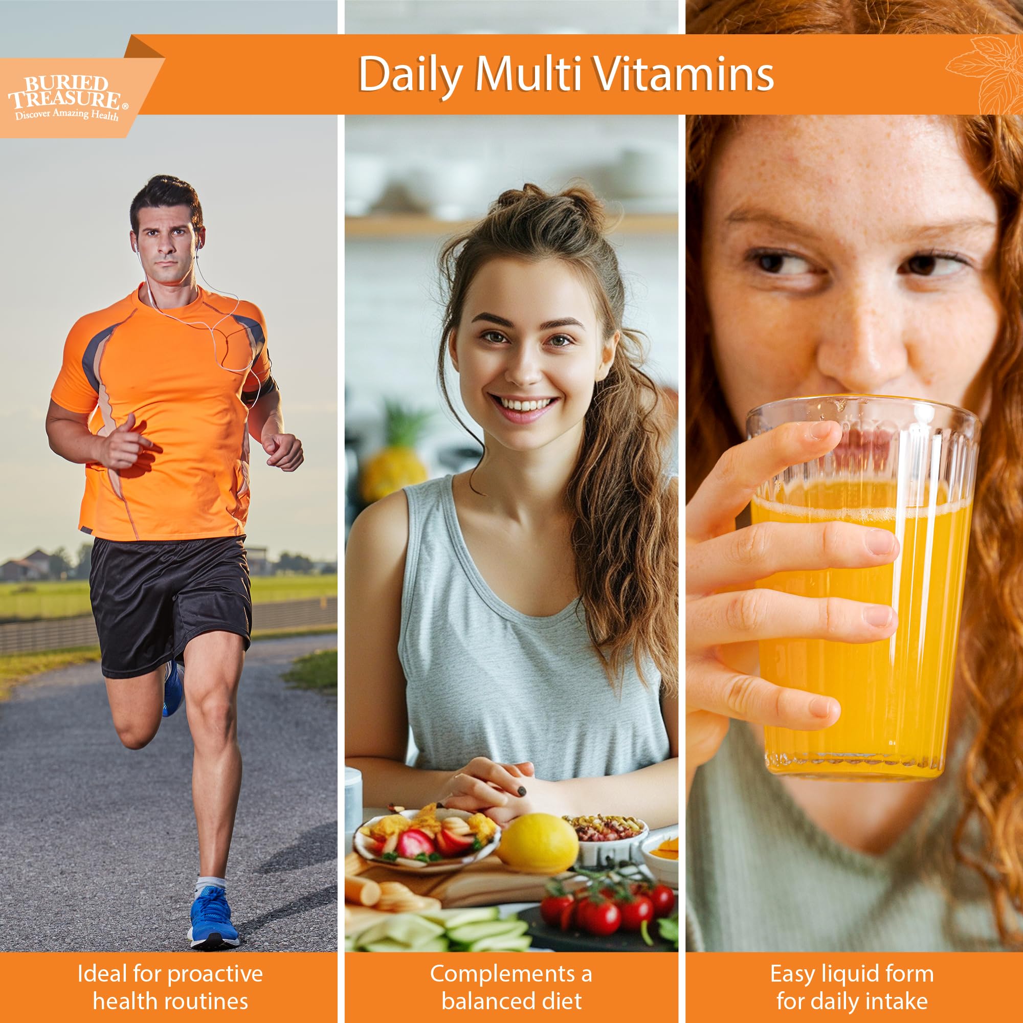 Orange Zest flavored liquid vitamin serving