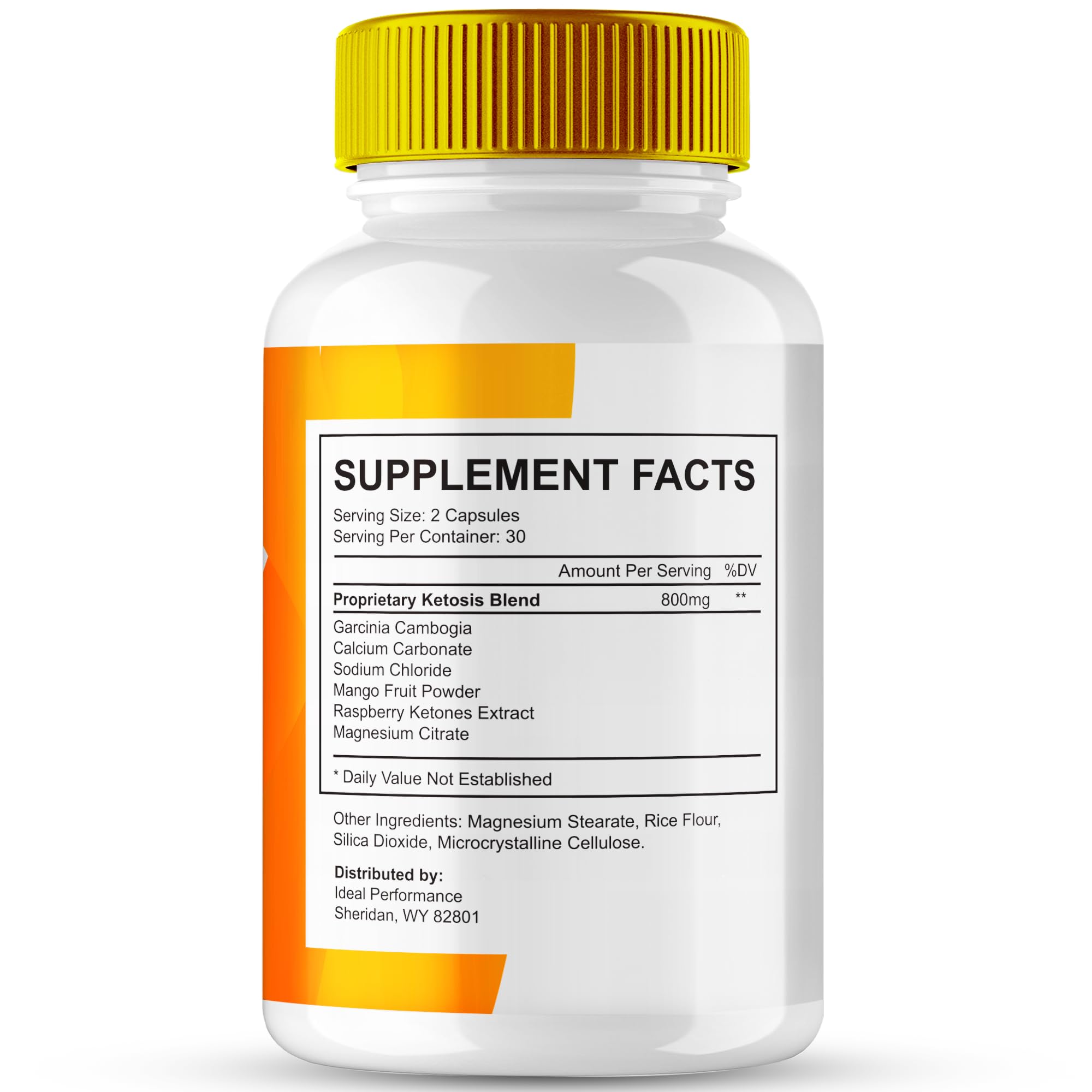 Burn Flow Capsules bottle on white background