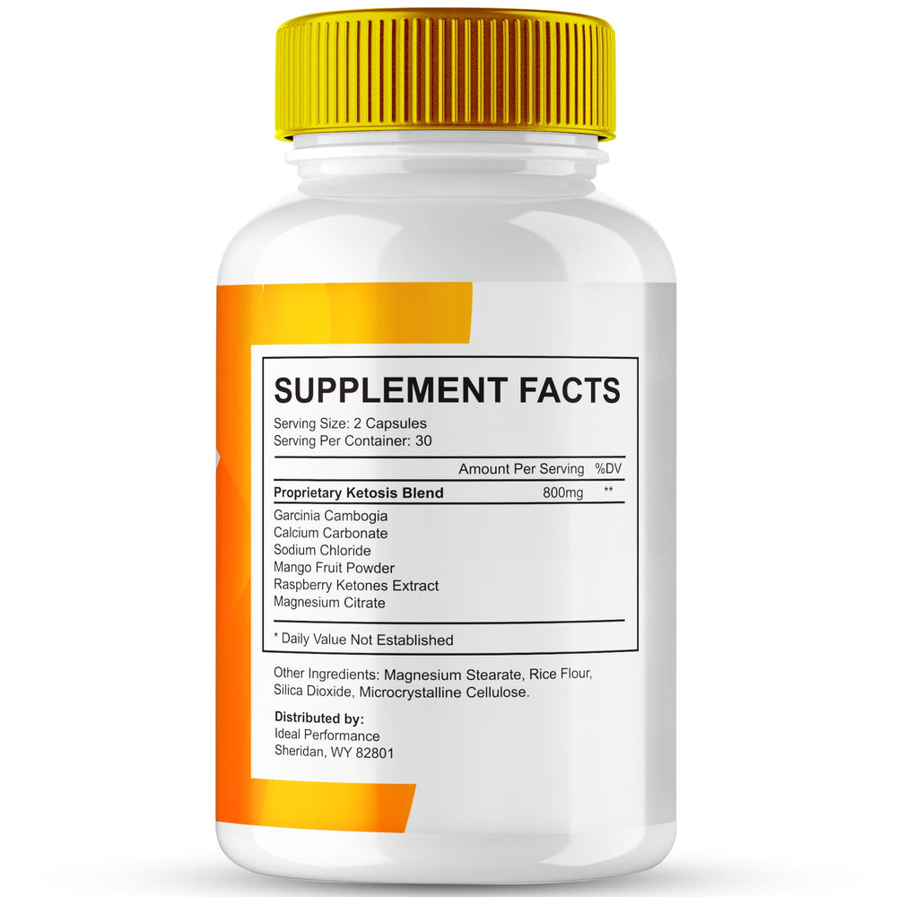 Burn Flow Capsules bottle on white background
