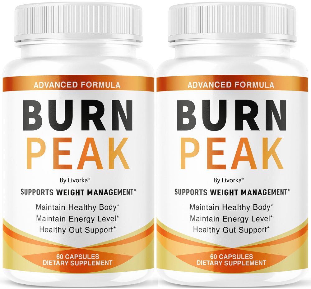 Burn Peak Capsules bottle front view – 2-Pack