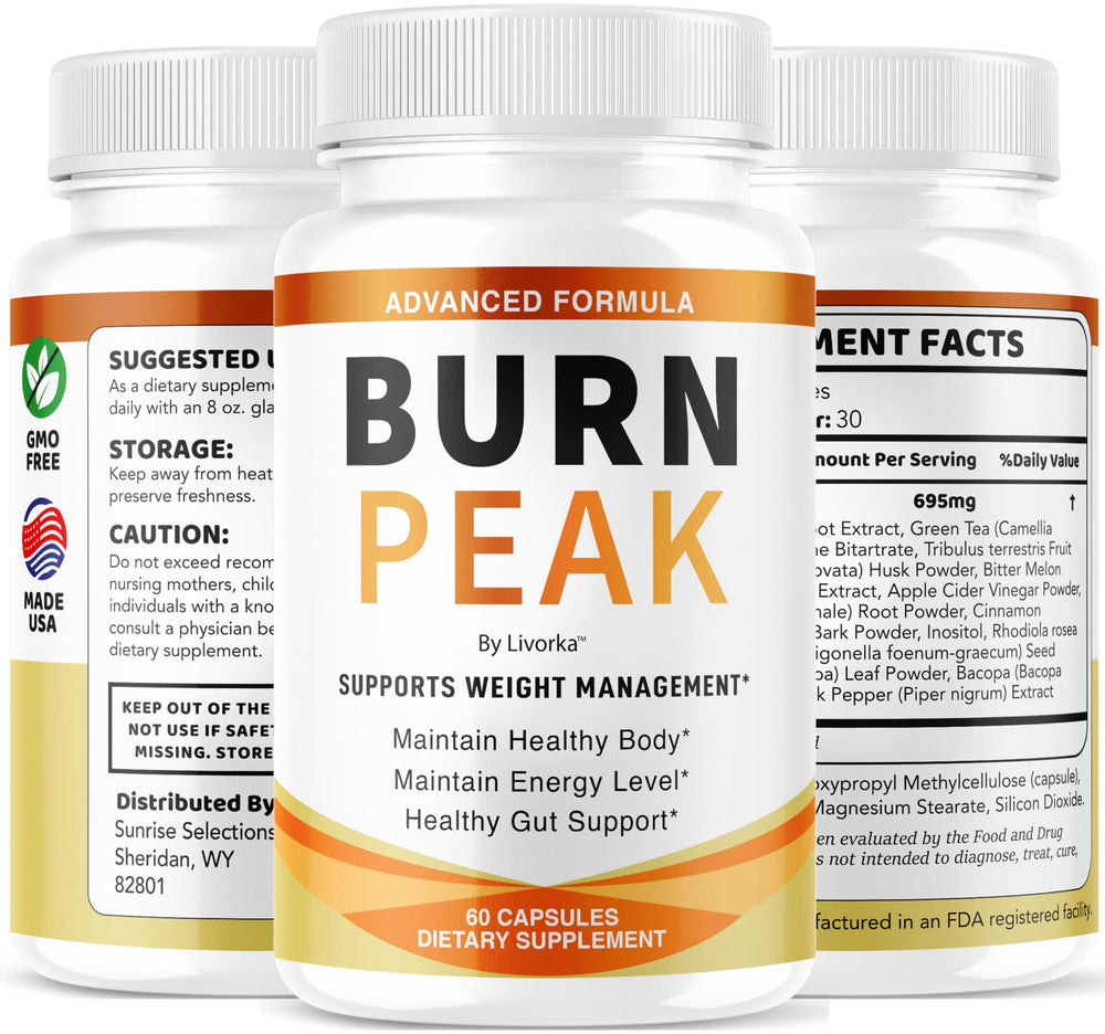 60 Burn Peak Capsules bottles per package