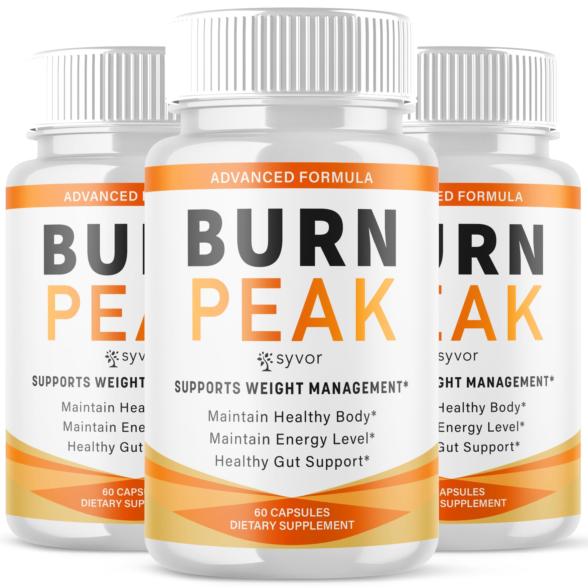 Burn Peak Capsules bottle front view