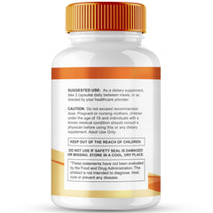 Close-up of Burn Peak Capsules label