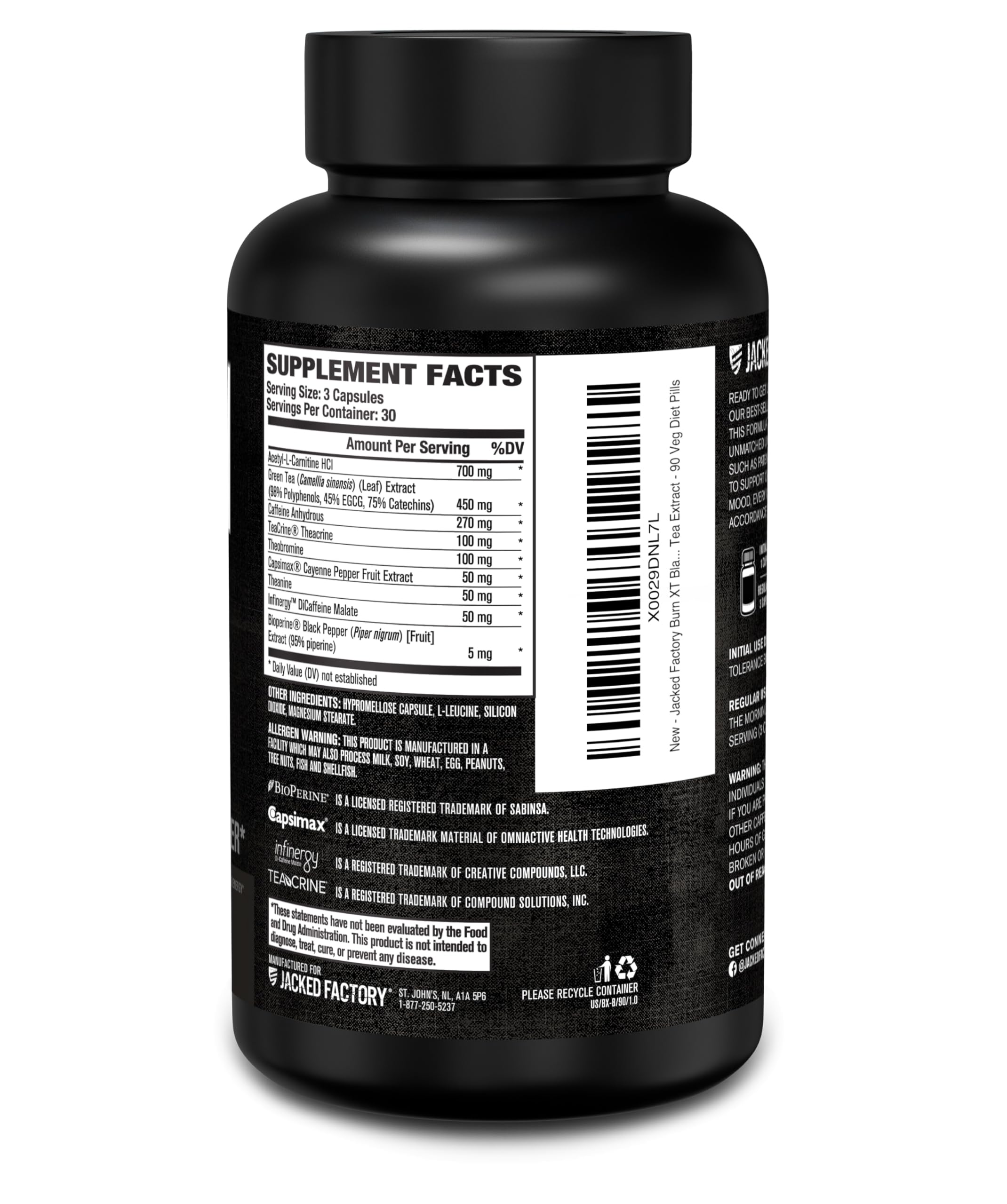 90-count Veg Diet Pills Burn XT Black packshot