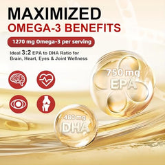 Burp free omega-3-6-9 softgels