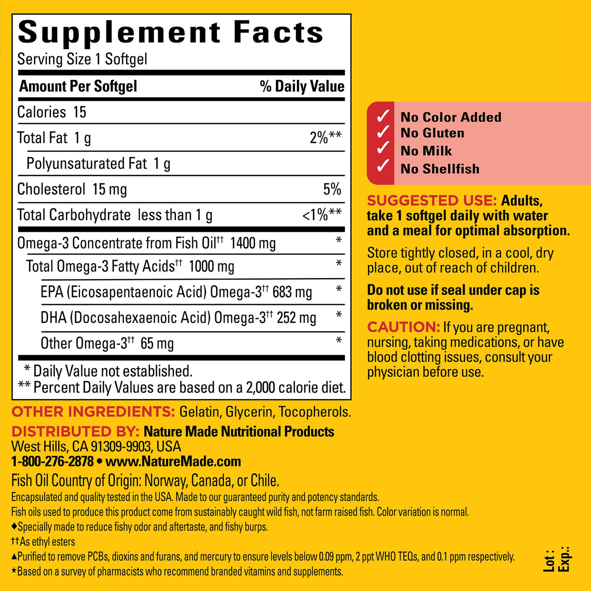 Lemon scent burp-less omega-3 softgels