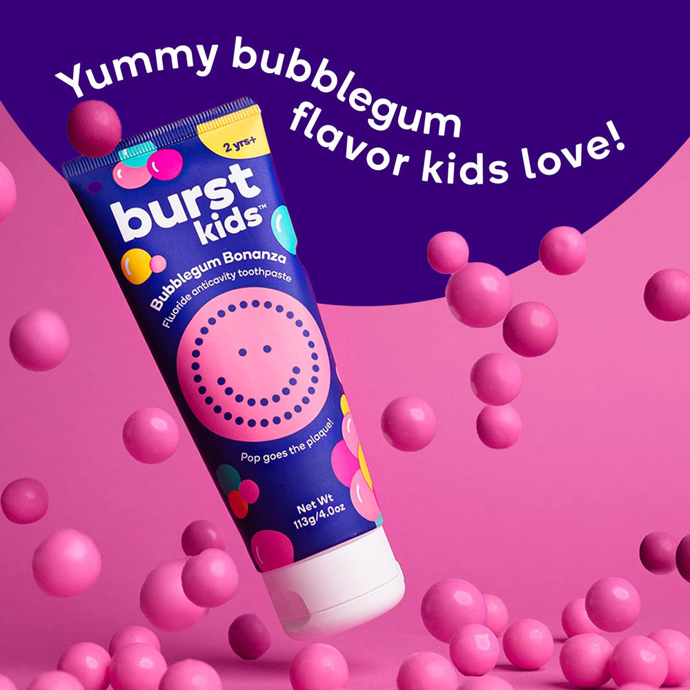 Bubblegum flavor kids toothpaste with fluoride