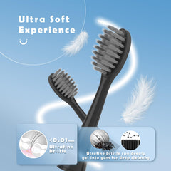 Rounded bristle tips for enamel protection on Burst heads