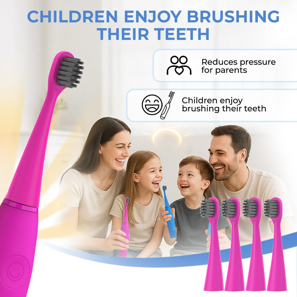 Easy installation of Burst Kids replacement heads on Burst electric toothbrush