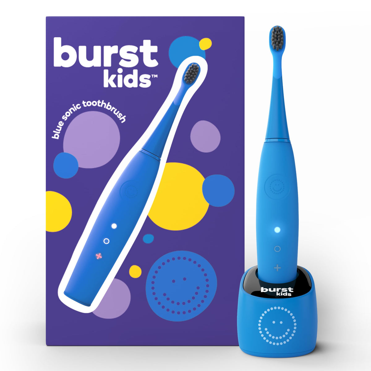 Burst Kids & Toddlers Electric Toothbrush Blue - front view