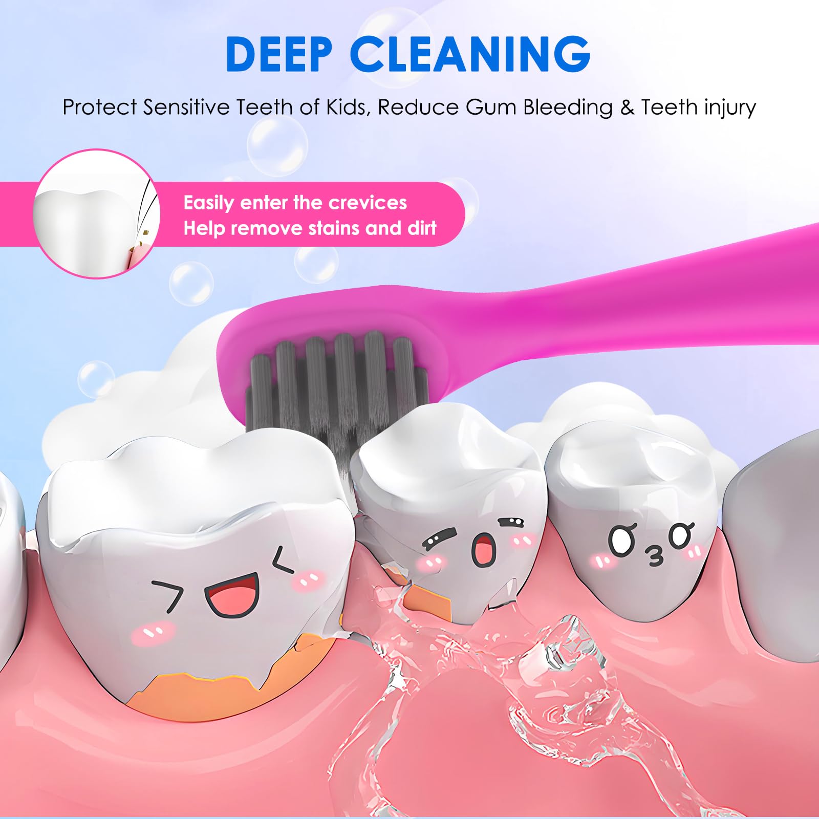 Pink Burst Kids toothbrush replacement head