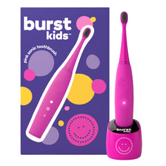 Burst Kids & Toddlers Electric Toothbrush Pink - hero shot with soft bristles