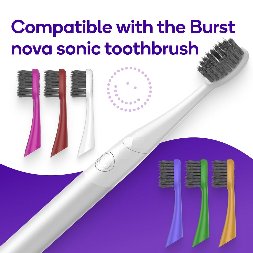 2-pack BURST Nova Sonic replacement heads in orange