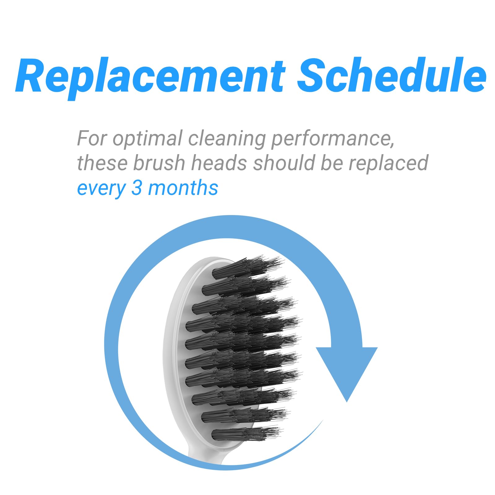 White replacement brush heads for adults