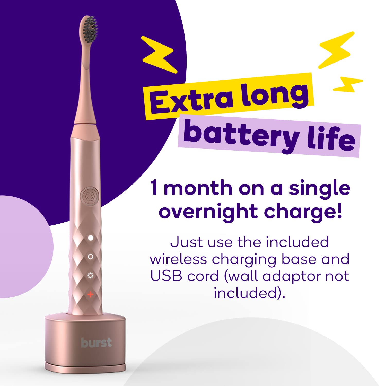 BURST Original Sonic Electric Toothbrush White with packaging