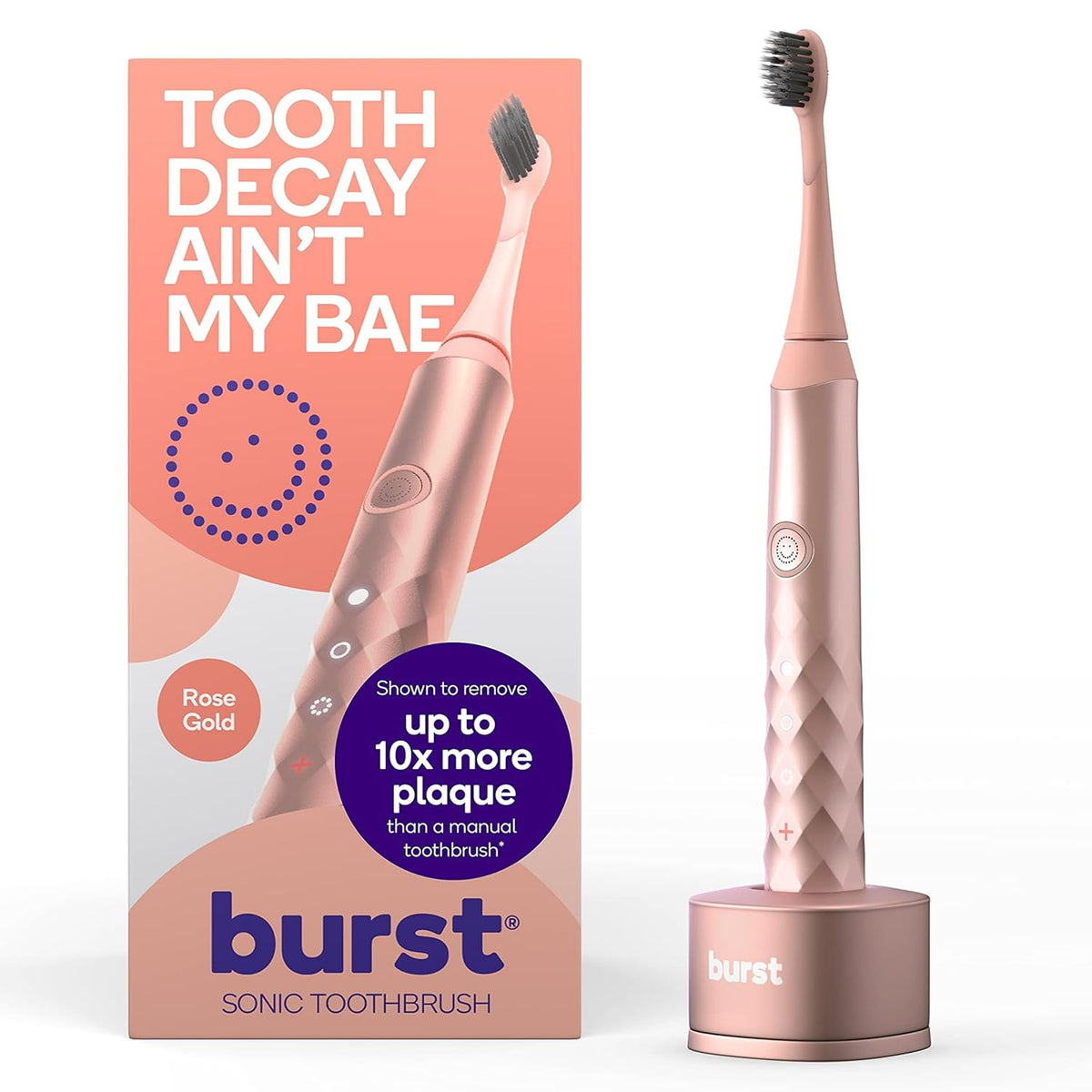BURST Original Sonic Toothbrush Rose Gold with soft bristles