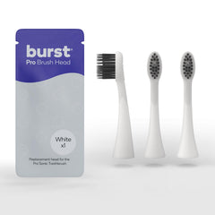 BURST Pro replacement heads white 3-pack close-up