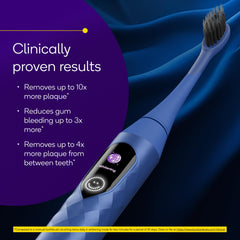 Soft bristles close-up on Burst Pro Sonic Toothbrush Blue