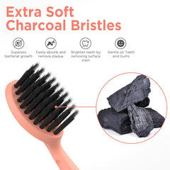 Charcoal bristles for stain removal and whitening