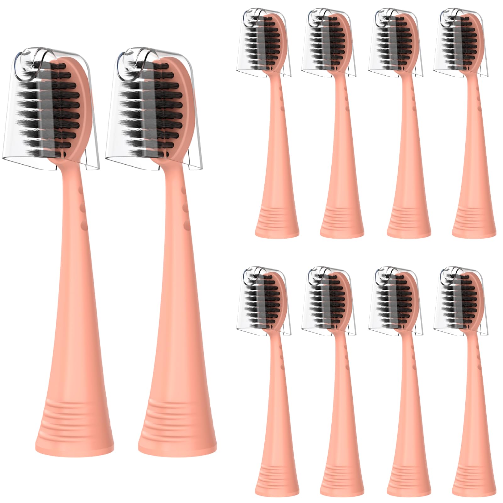 Main image: Replacement BURST toothbrush heads in rose gold