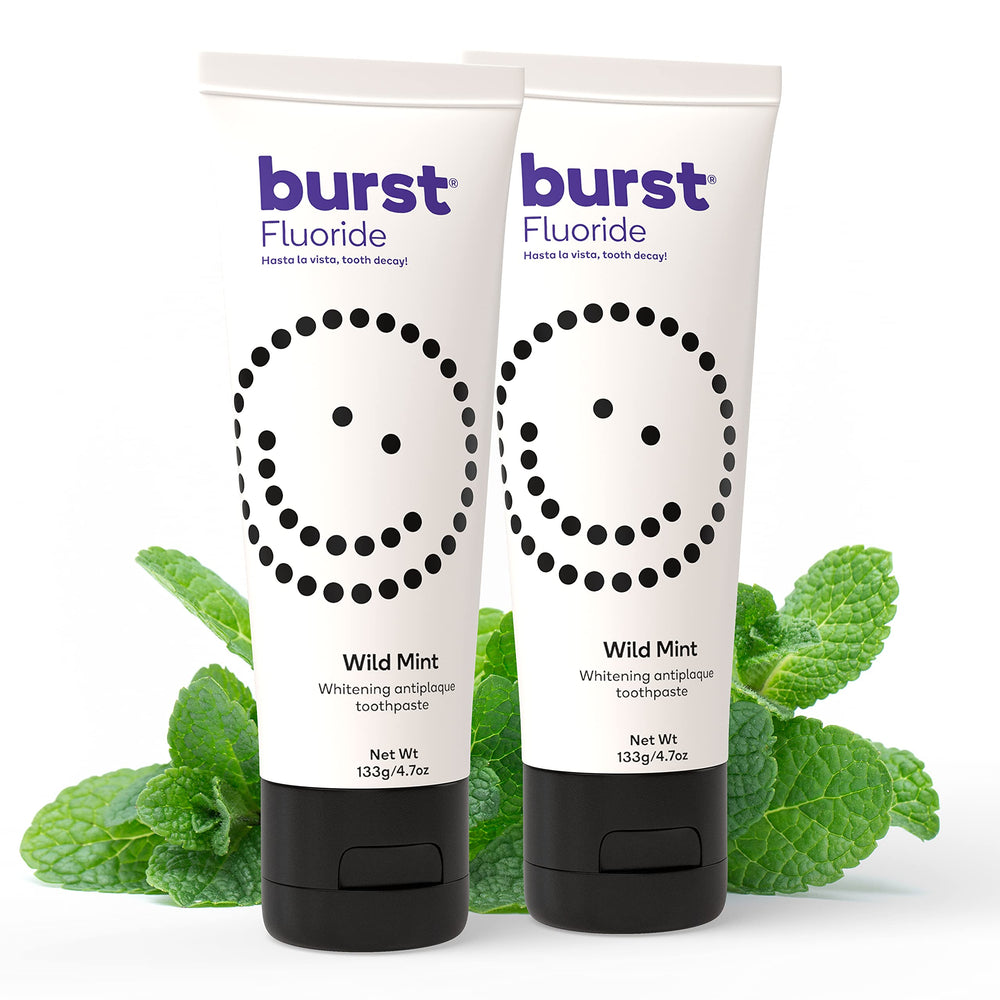 BURST Whitening Toothpaste Wild Mint 2-Pack packaging front view