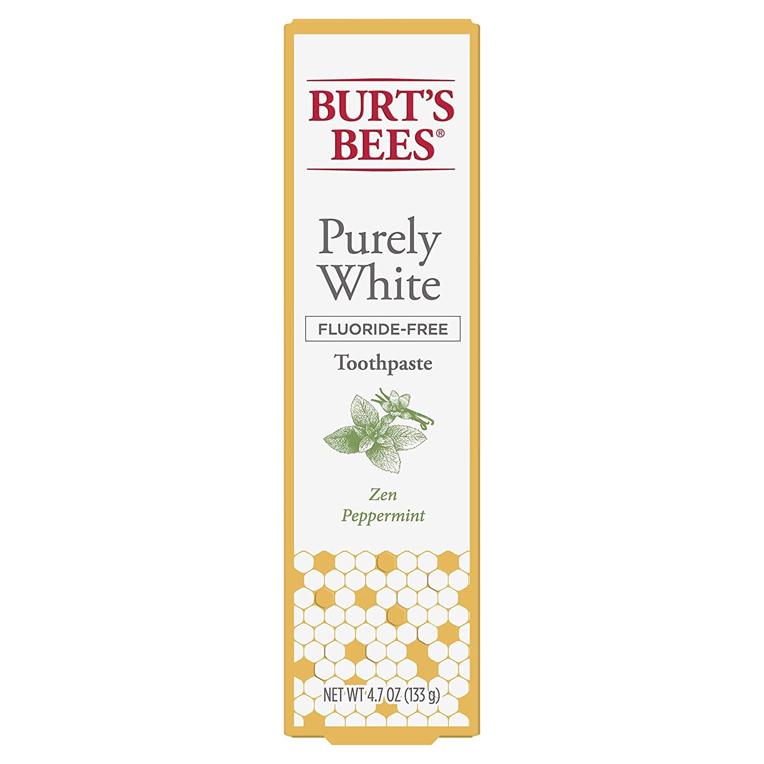 Burt's Bees Purely White toothpaste Zen Peppermint 4.7 oz pack of 2