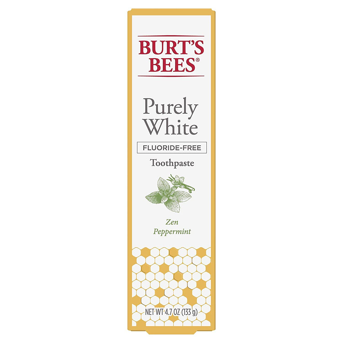 Burt's Bees Purely White toothpaste Zen Peppermint 4.7 oz pack of 2