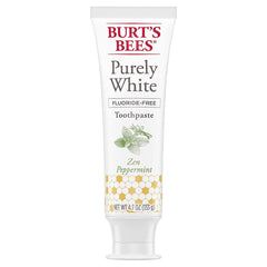 Front view of Burt's Bees toothpaste Purely White Zen Peppermint 4.7 oz