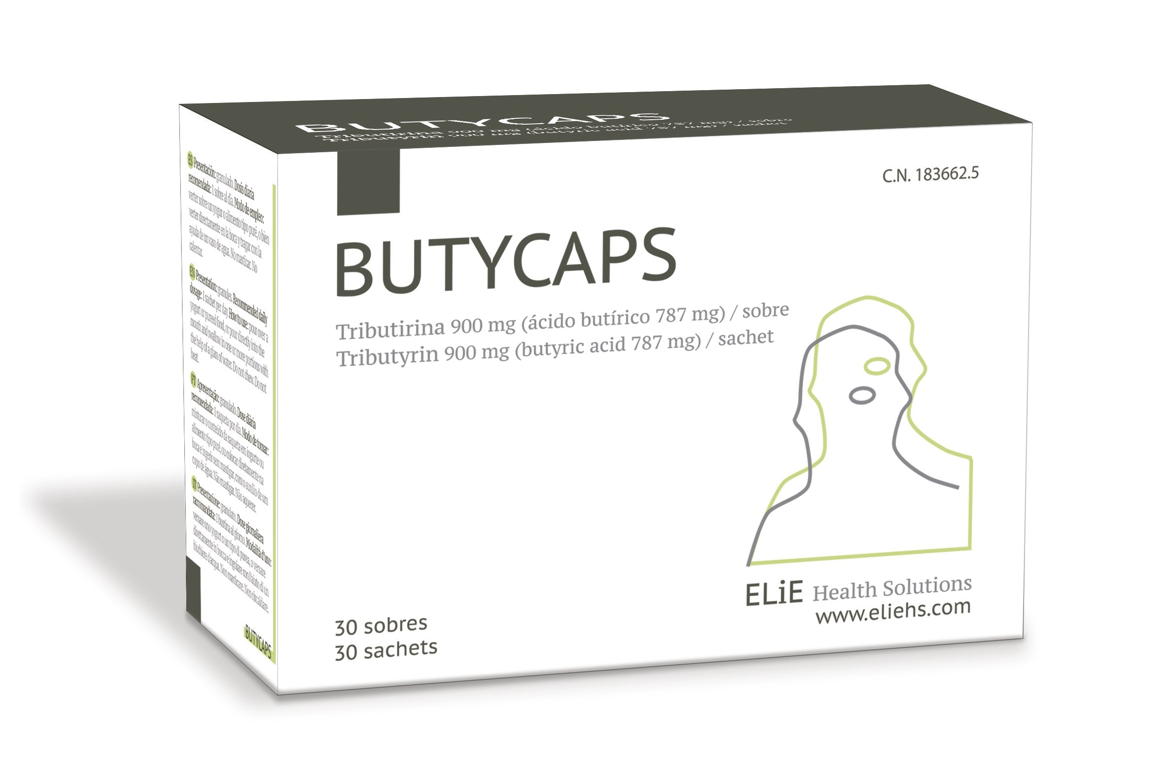 Butycaps packaging and box