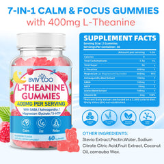 Close-up of L-Theanine 400 mg per serving label