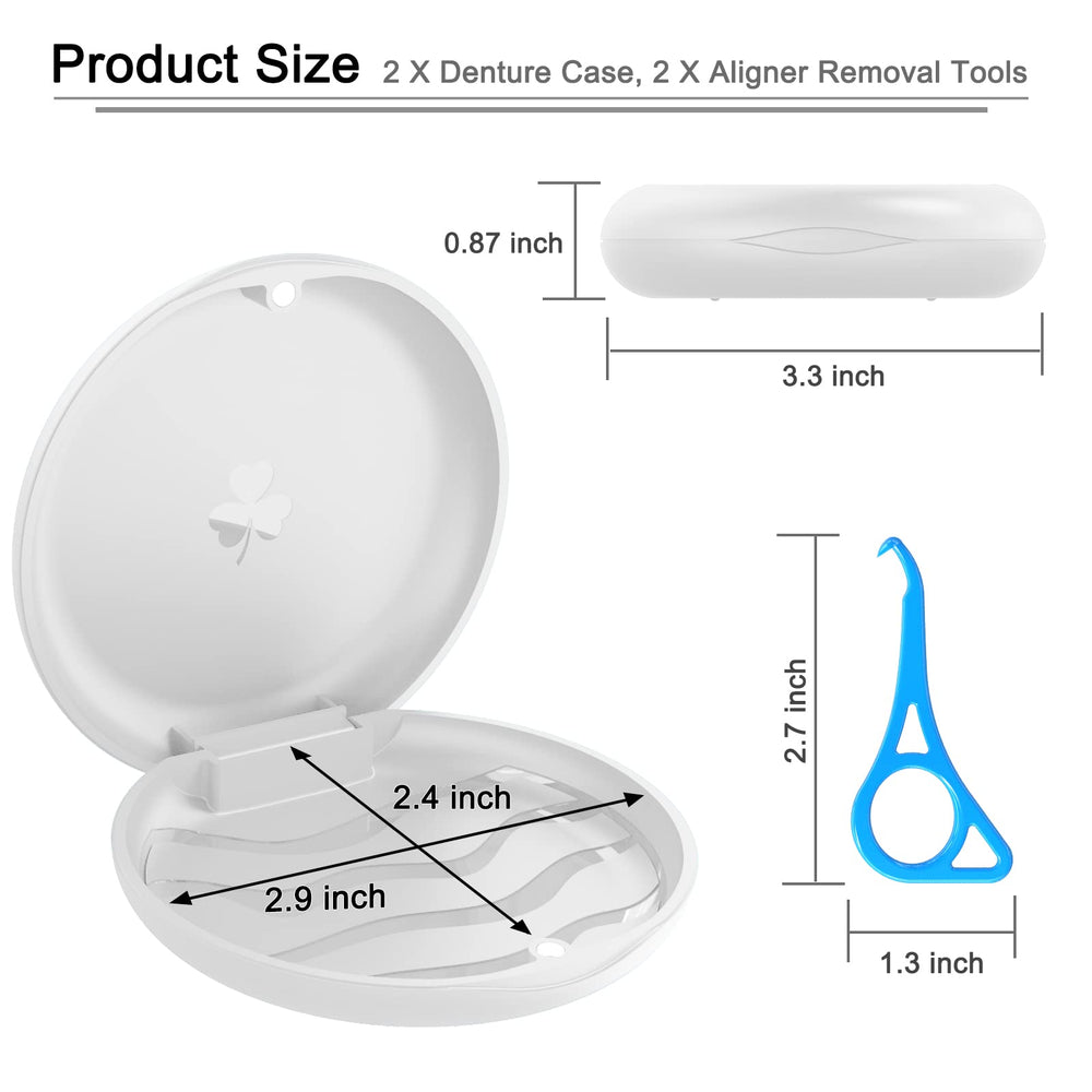 Portable retainer and aligner case shown in travel-ready design
