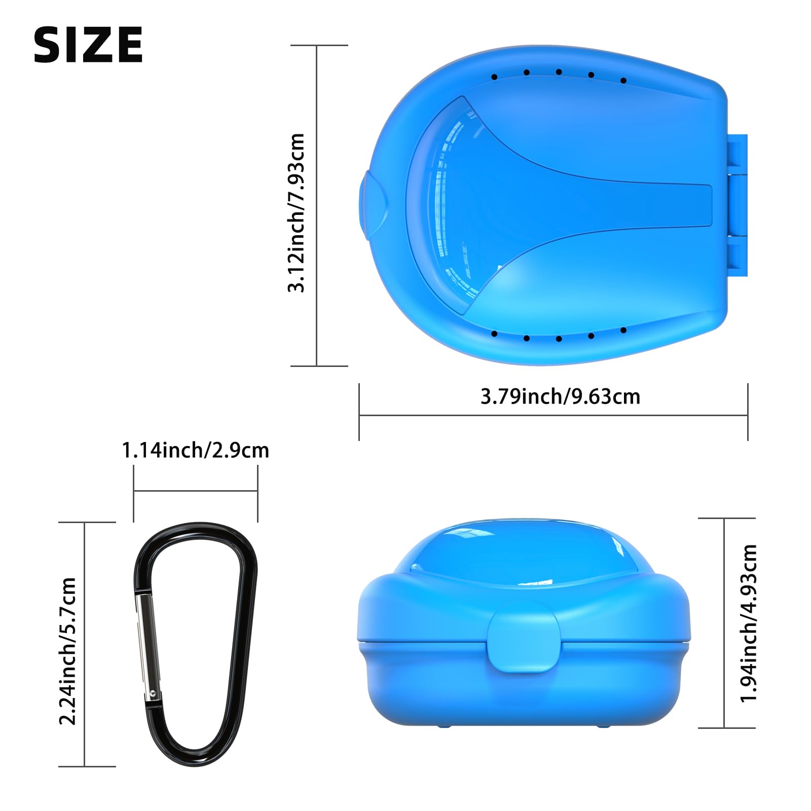 Interior view of BVN denture case with storage space
