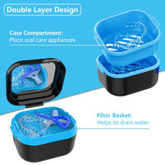 Retainer case with interior mirror