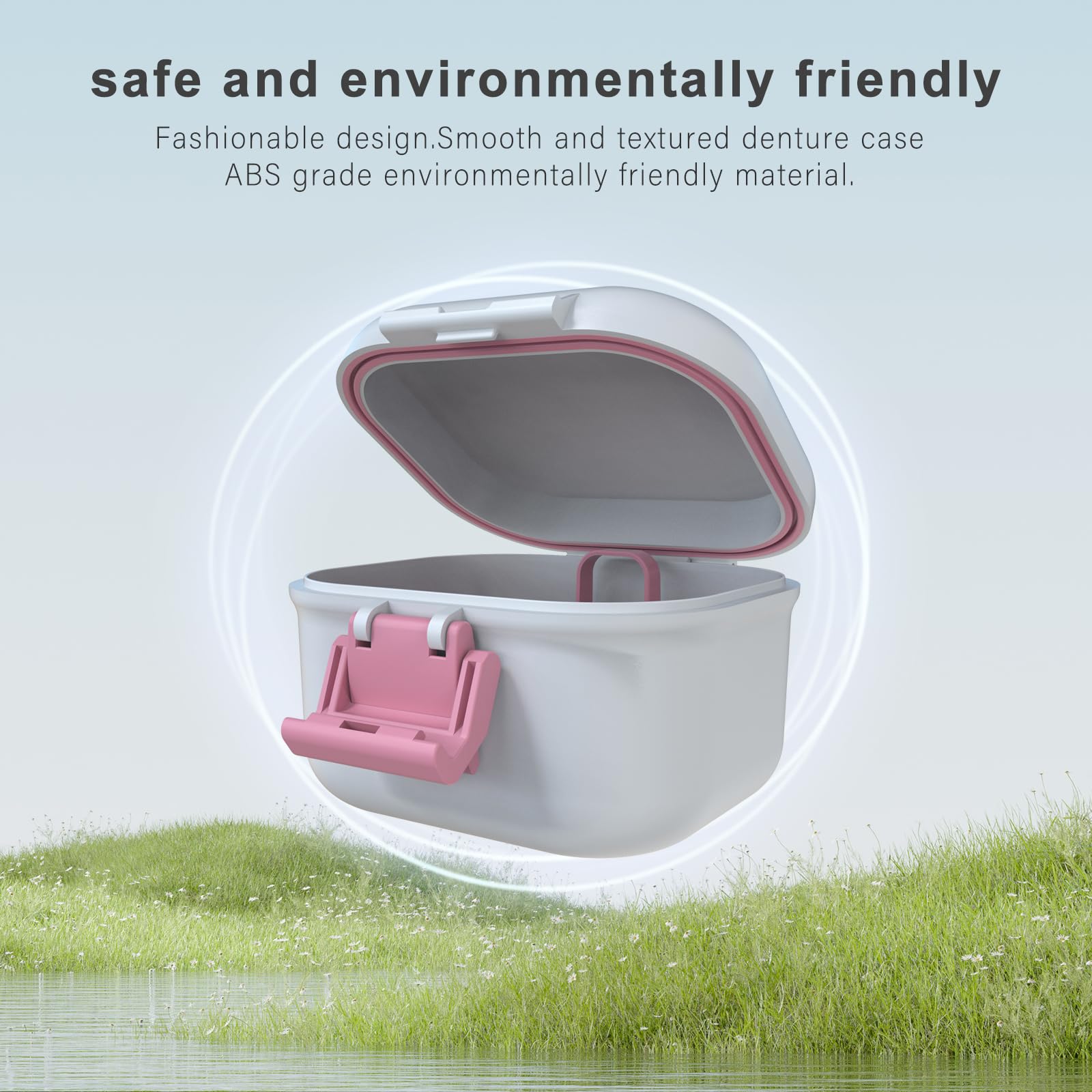 Minimalist, designer BVN denture case with clean design