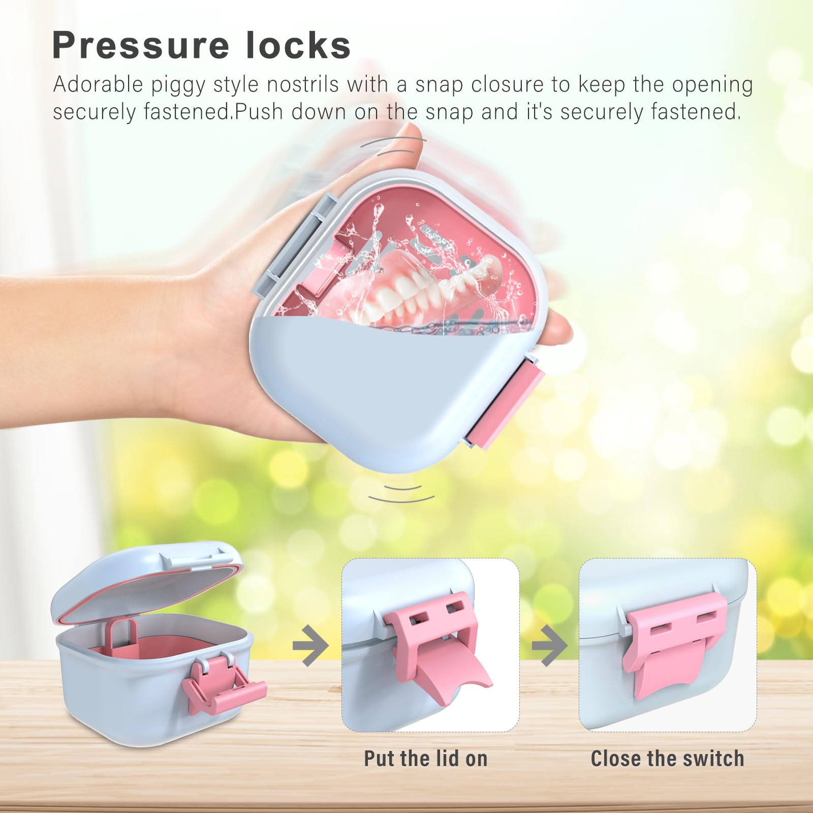 Interior smooth surface of denture cup