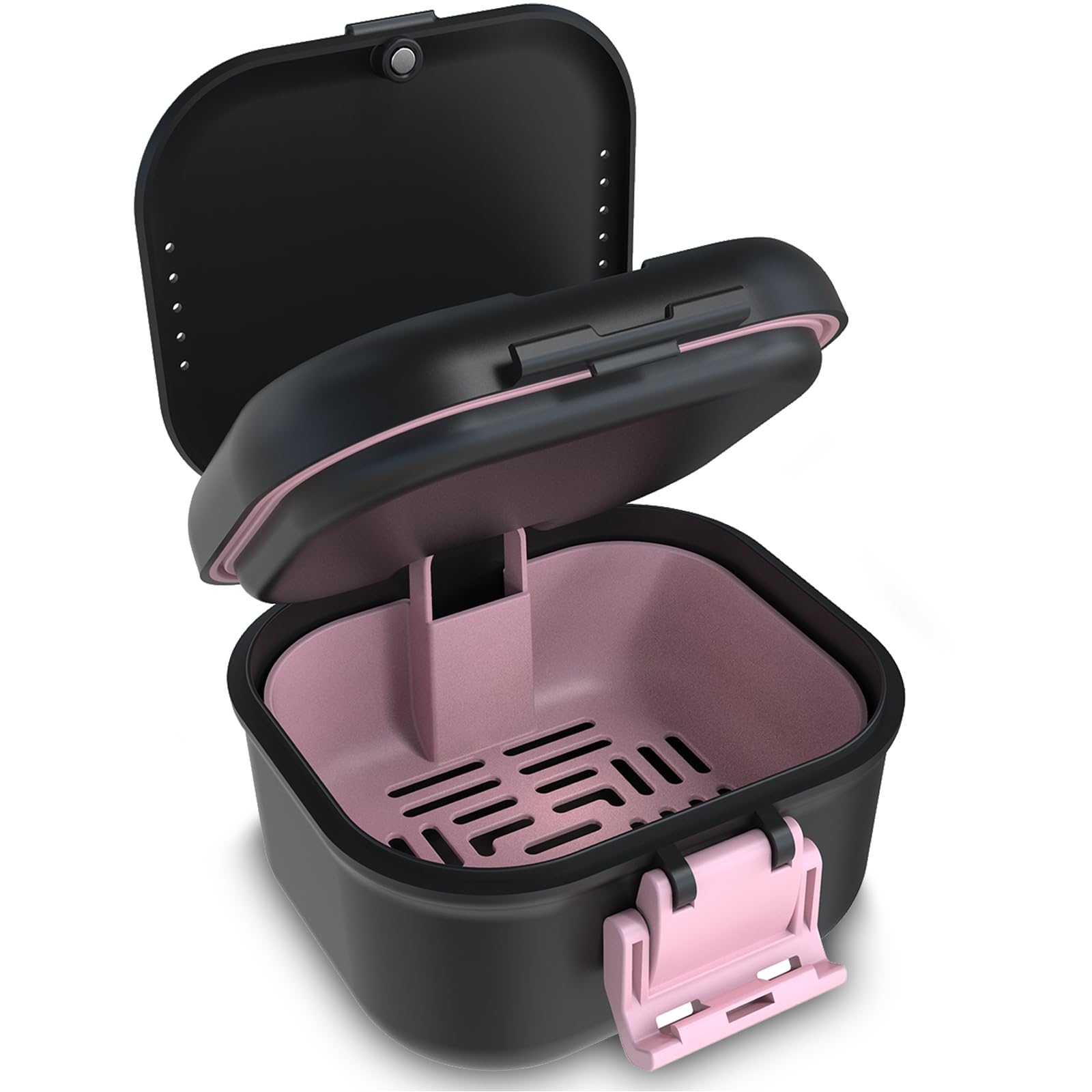Top view of denture cup showing ventilation holes
