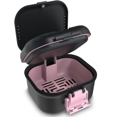 Top view of denture cup showing ventilation holes