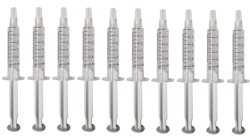 Bright White Smile 35% Teeth Whitening Gel Refills 10 Pack box and syringes
