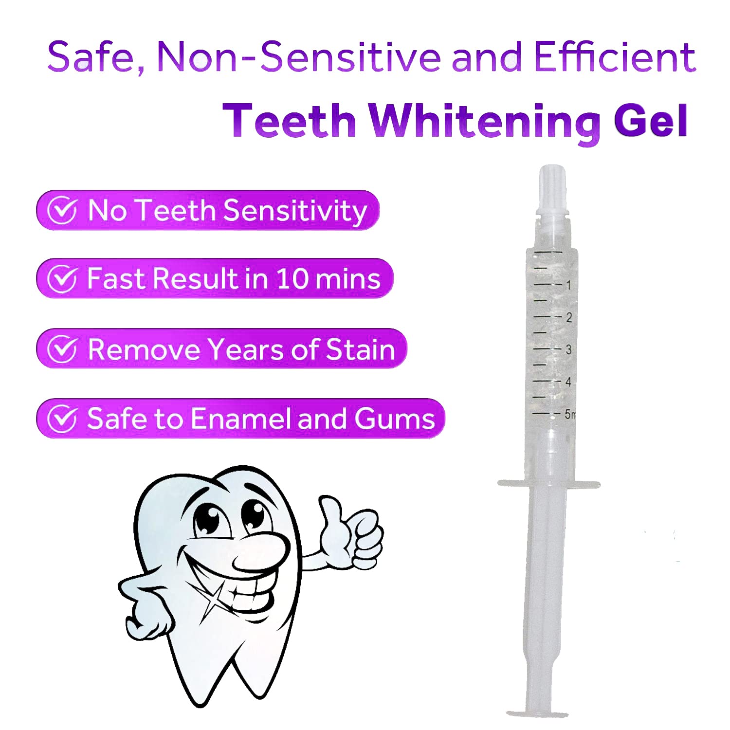 Carbamide peroxide whitening gel syringes 5ml XL size