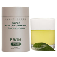 B.WILD Peach Green Tea plant-based multivitamin bottle