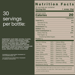 Scooped powder of B.WILD Peach Green Tea multivitamin