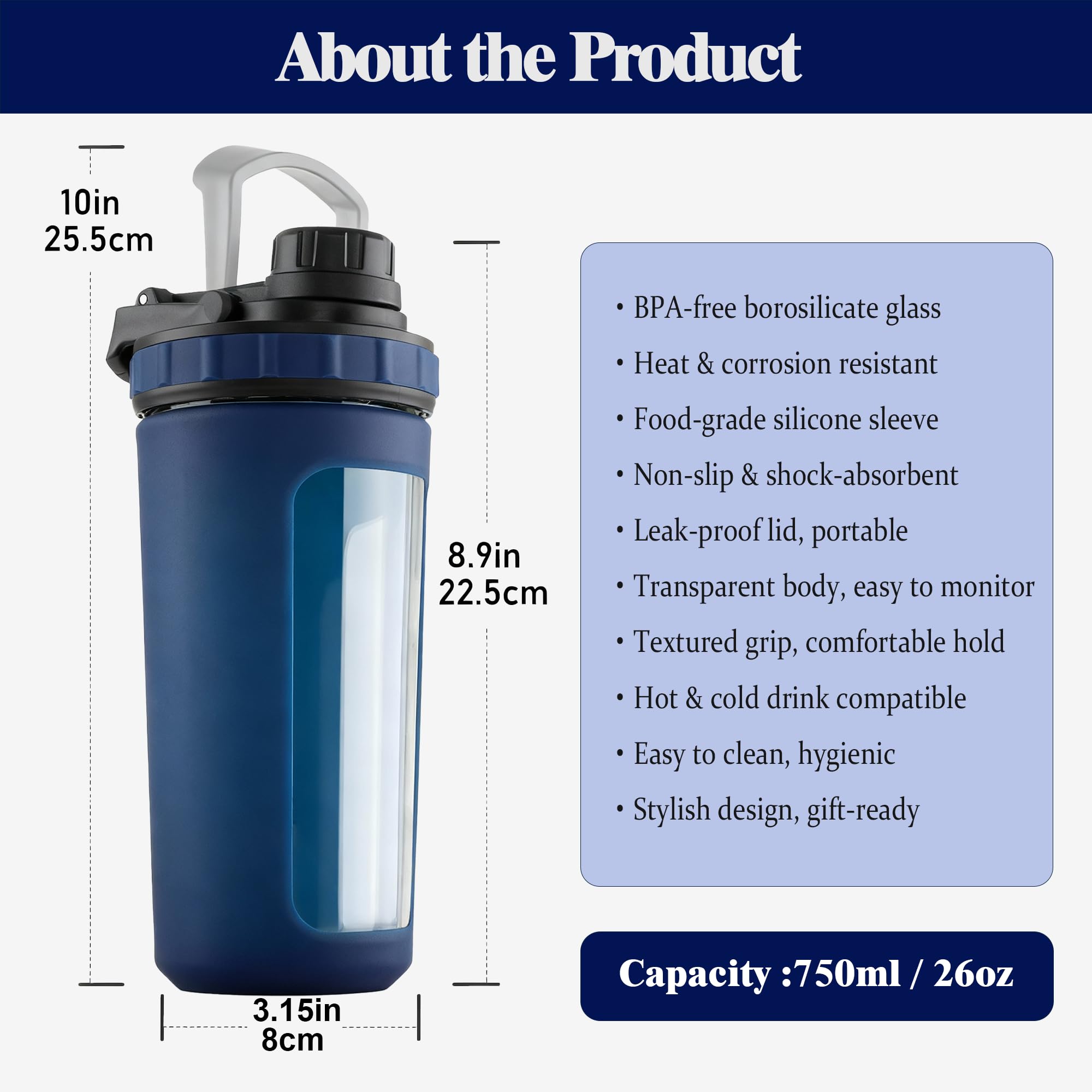 BYLWORKOUT silicone sleeve provides a secure non-slip grip during workouts