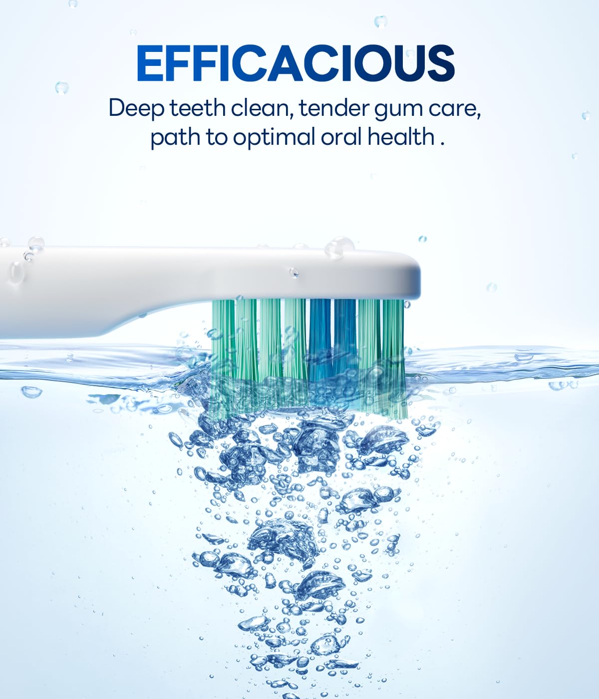IPX7 waterproof Bymore toothbrush with USB-C charging